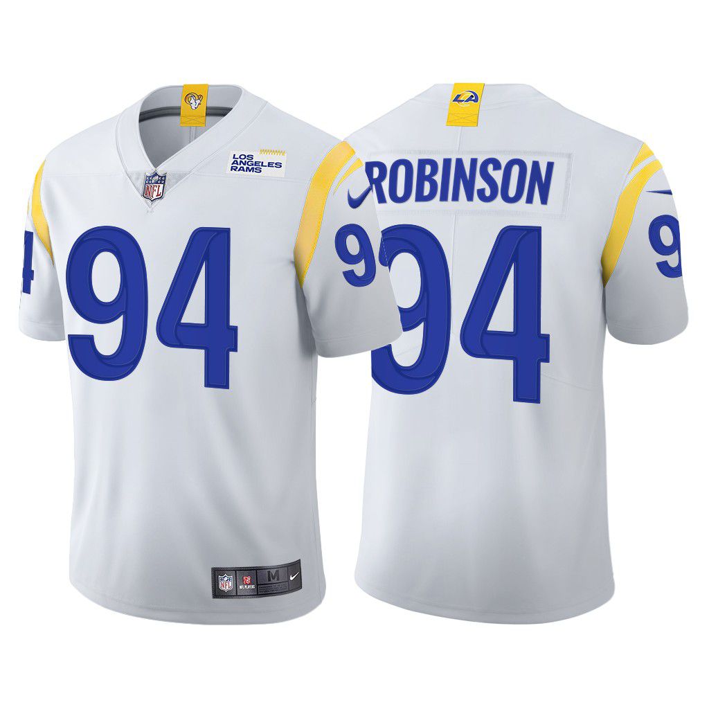 Cheap Men Los Angeles Rams 94 AShawn Robinson Nike White Limited NFL Jersey